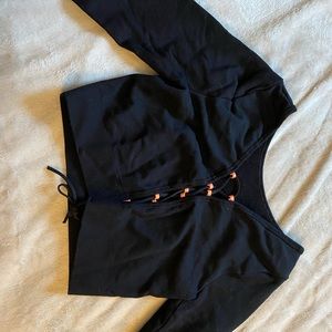 Cute fabletics shirt with open back